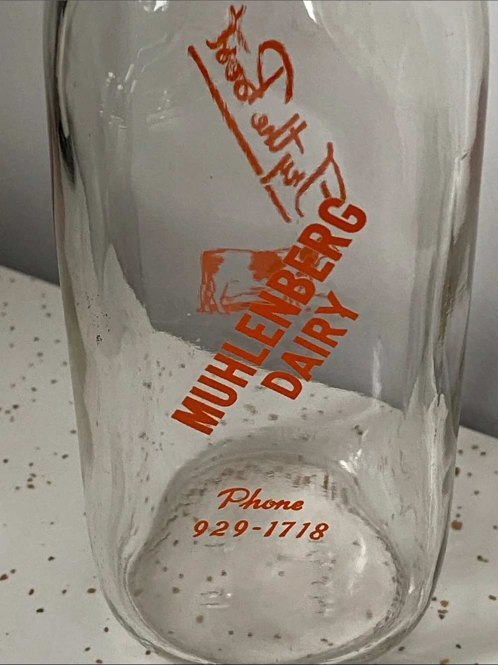 Mulenberg Dairy Pint Vintage Milk Bottle